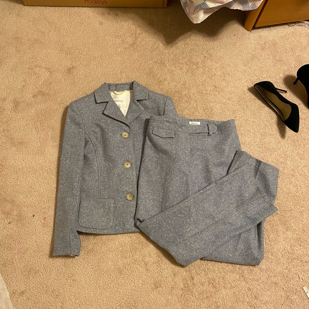 Barneys New York Wool Blazer and Pant Set